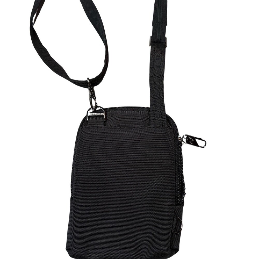 Travelon Mini Crossbody Bag Black Anti-Theft RFID Phone Passport Organizer